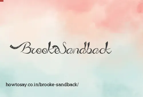 Brooke Sandback