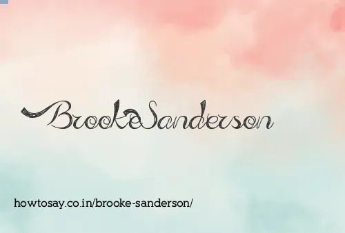Brooke Sanderson