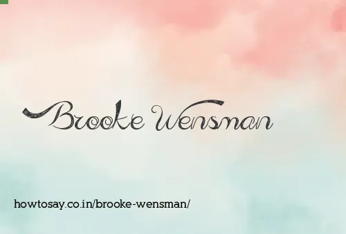 Brooke Wensman