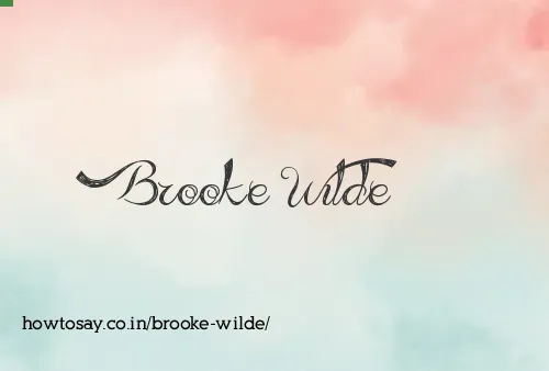Brooke Wilde