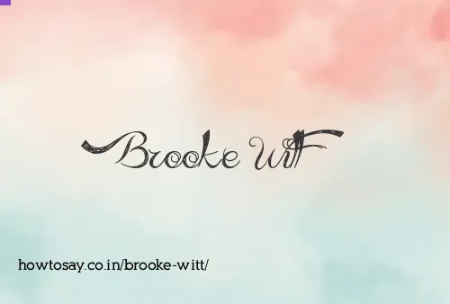 Brooke Witt