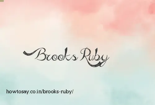 Brooks Ruby