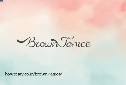 Brown Janice