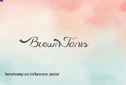 Brown Janis