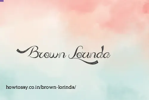 Brown Lorinda