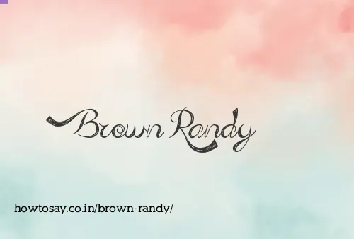 Brown Randy