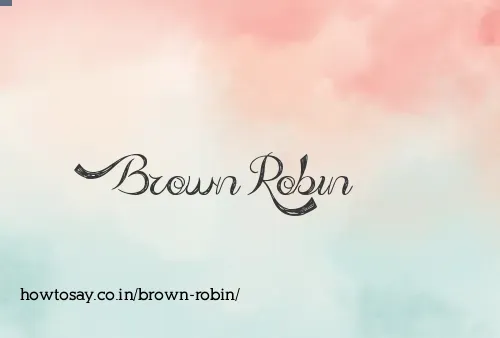 Brown Robin