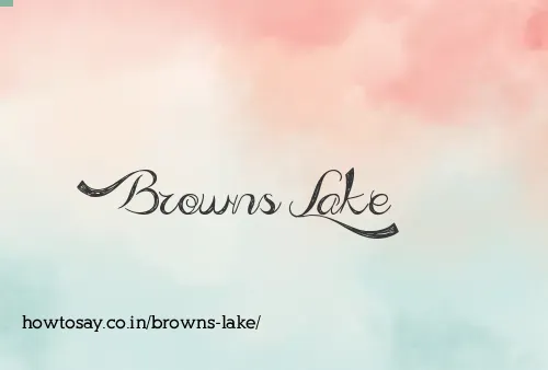 Browns Lake