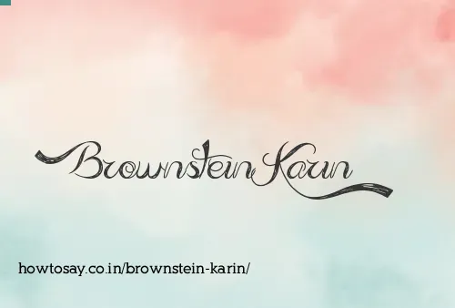 Brownstein Karin