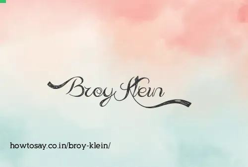 Broy Klein