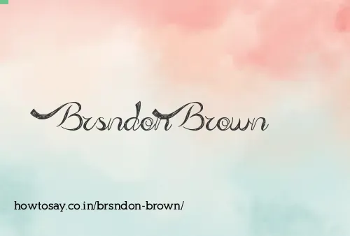 Brsndon Brown