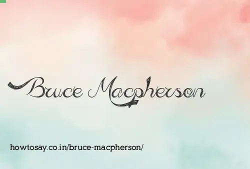 Bruce Macpherson
