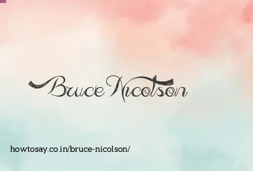 Bruce Nicolson