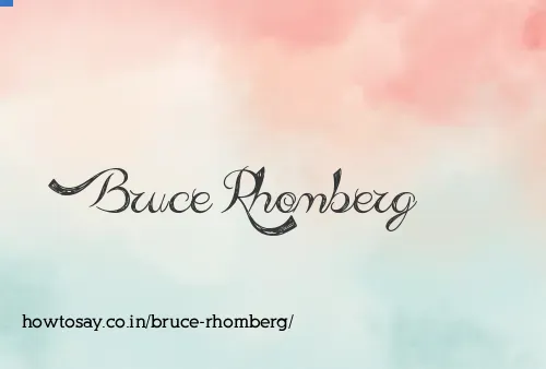 Bruce Rhomberg