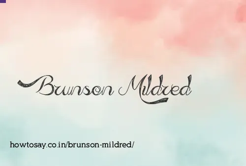Brunson Mildred