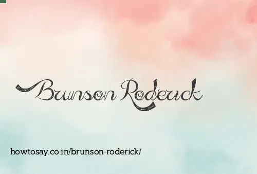 Brunson Roderick