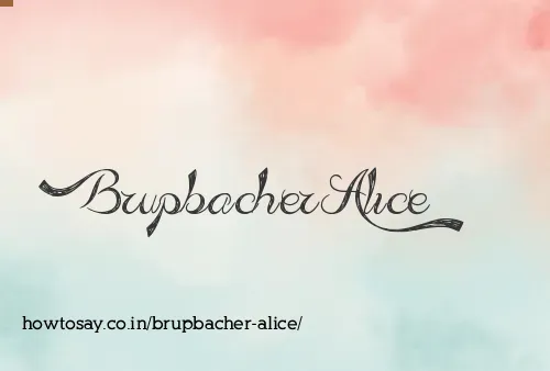 Brupbacher Alice