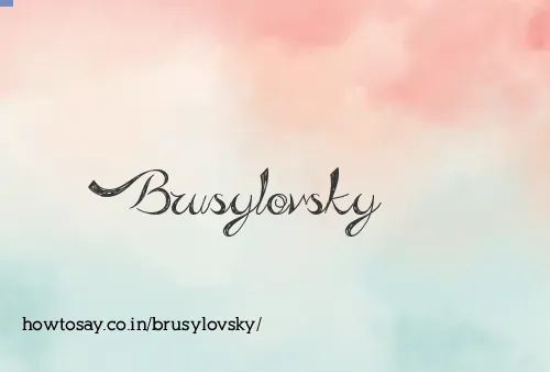 Brusylovsky