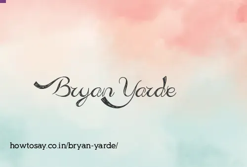Bryan Yarde