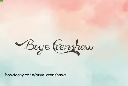 Brye Crenshaw