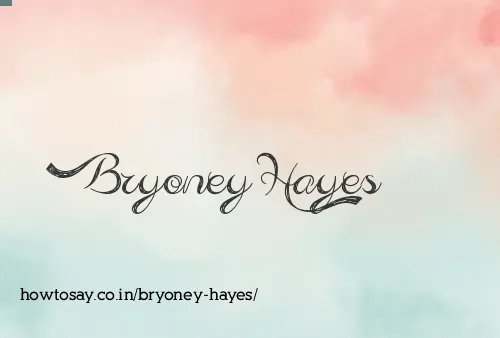 Bryoney Hayes