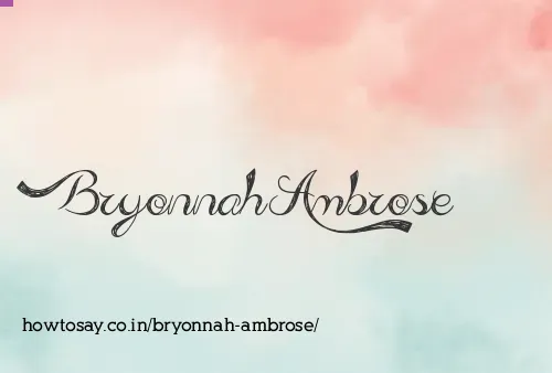Bryonnah Ambrose
