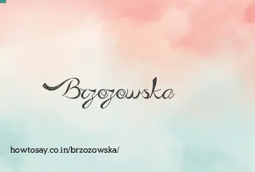 Brzozowska