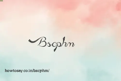 Bscphm