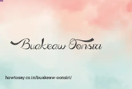 Buakeaw Oonsiri
