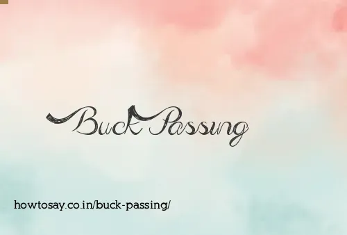 Buck Passing