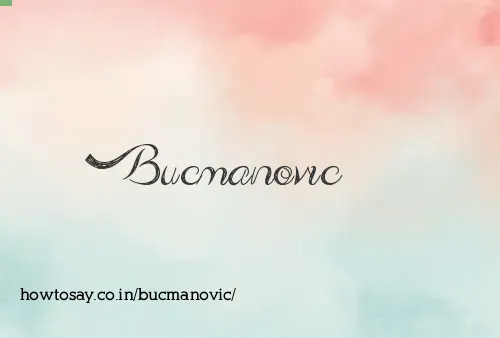 Bucmanovic