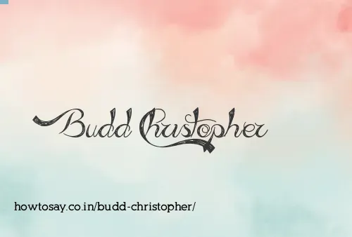 Budd Christopher