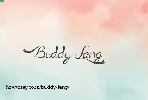 Buddy Lang