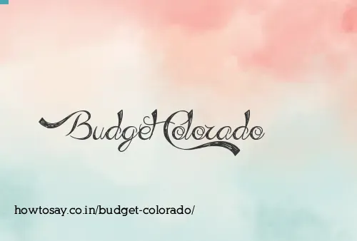 Budget Colorado