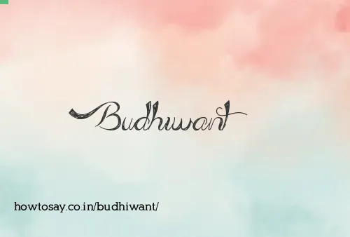 Budhiwant