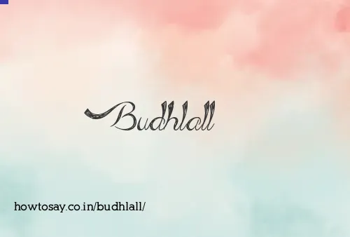 Budhlall