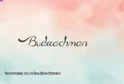 Budirachman