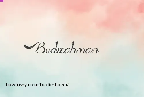 Budirahman