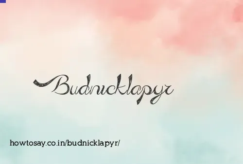 Budnicklapyr
