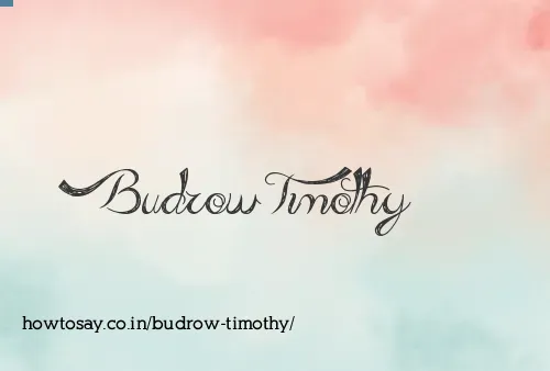Budrow Timothy