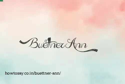 Buettner Ann