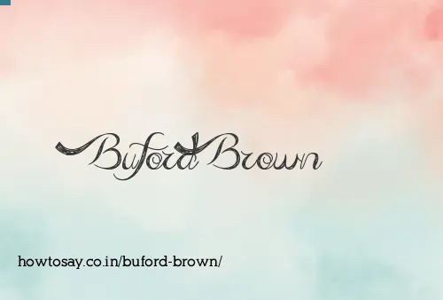 Buford Brown