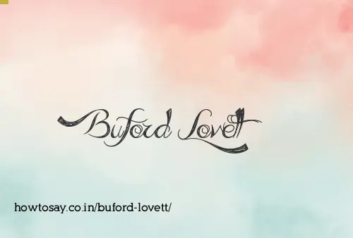 Buford Lovett
