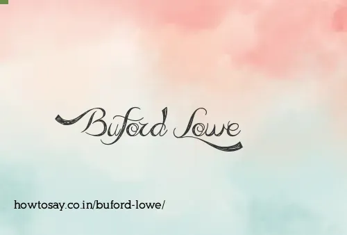 Buford Lowe