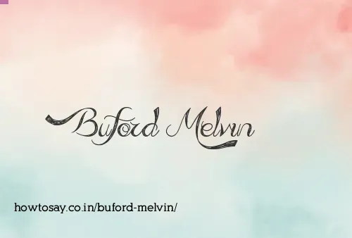 Buford Melvin