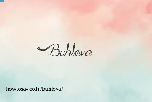 Buhlova