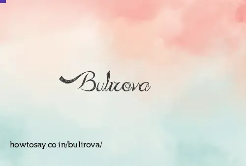 Bulirova