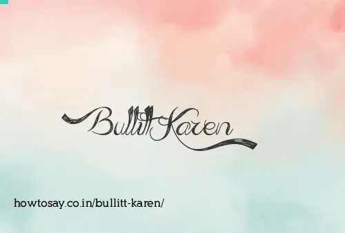 Bullitt Karen