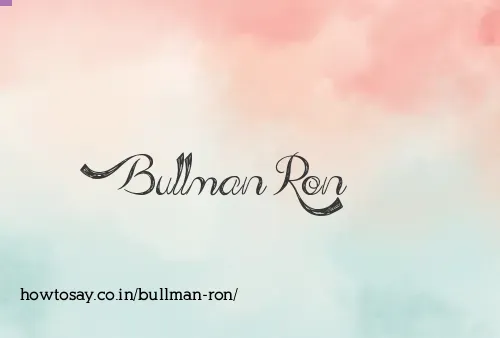Bullman Ron