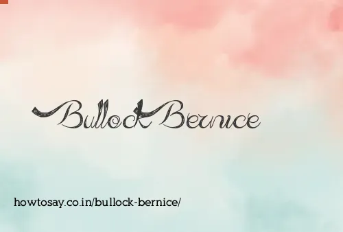 Bullock Bernice